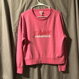Pink J'Adore Christmas Sweatshirt